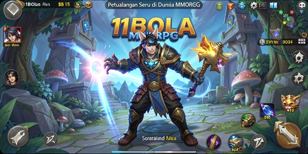 Tampilan gameplay seru dengan grafis menakjubkan di 11BOLA.