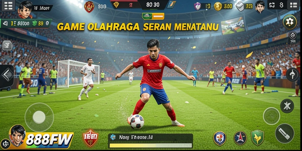 Tangkapan layar gameplay 888FW olahraga yang mendebarkan.