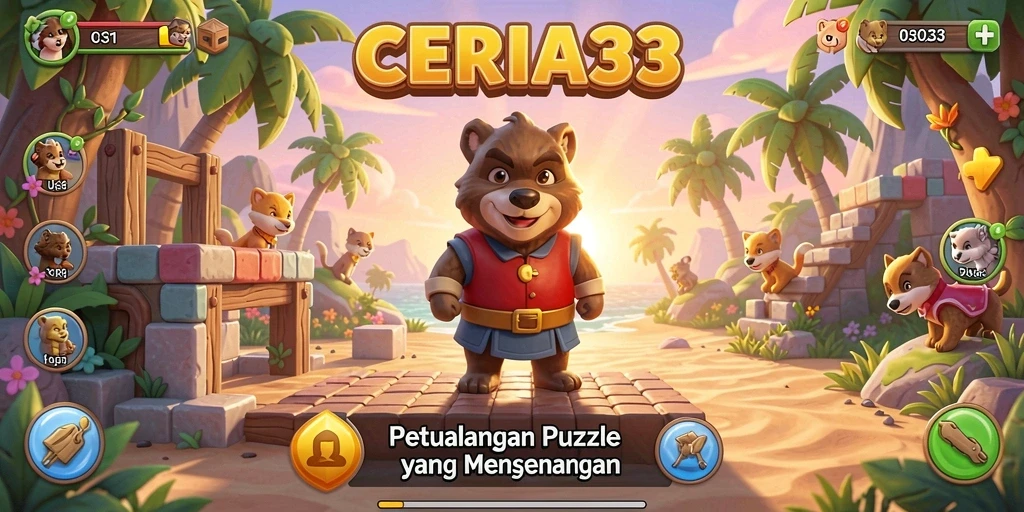 Tampilan gameplay CERIA33 yang penuh tantangan dan kesenangan.