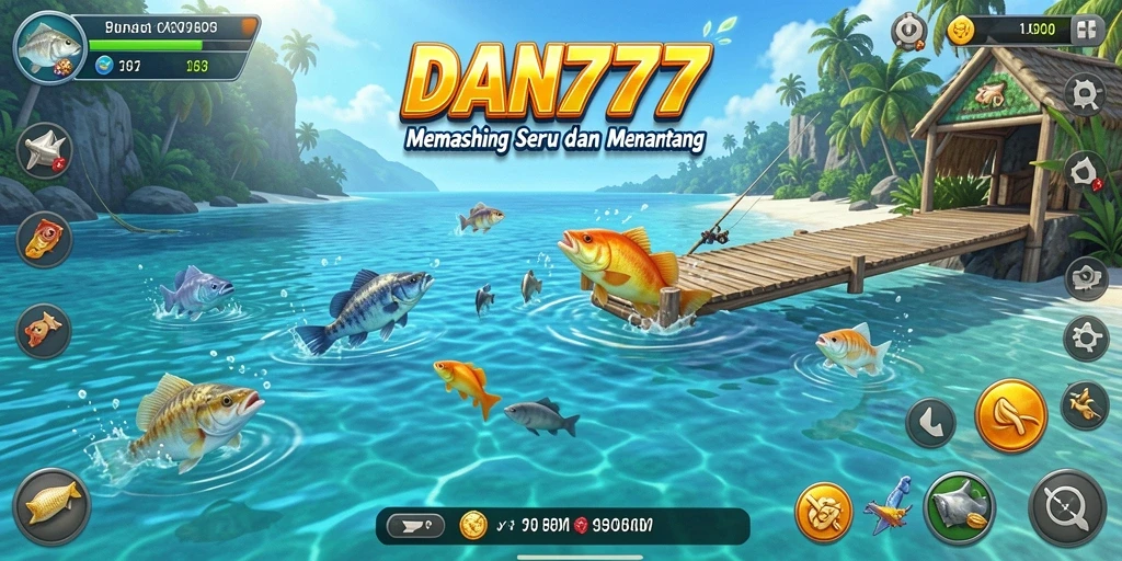 Screenshot menampilkan gameplay memancing yang seru di DAN777.