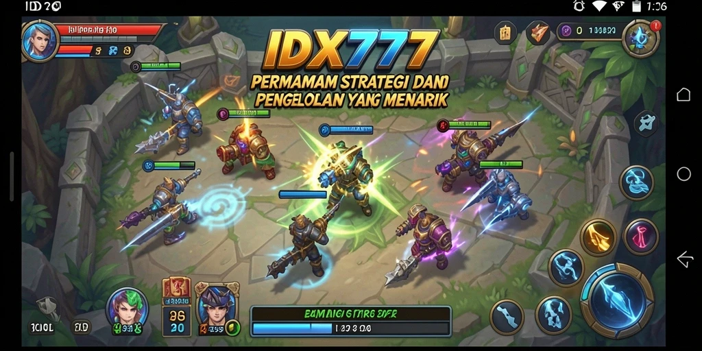 Tampilan gameplay IDX777 yang penuh aksi dan strategi.
