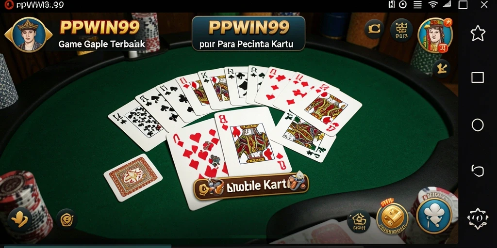 Tampilan menarik layar permainan Gaple di PPWIN99.