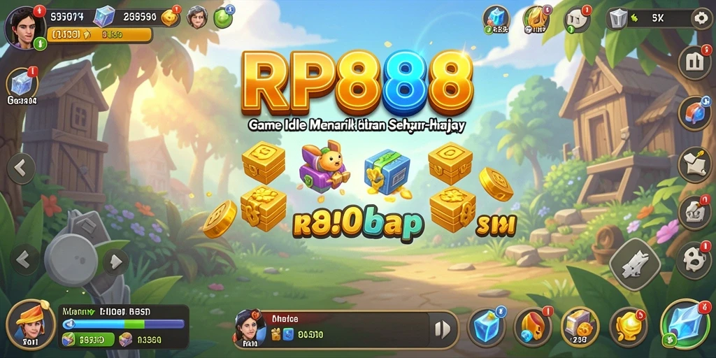 Screenshot utama RP888 yang menunjukkan aksi gameplay Idle.