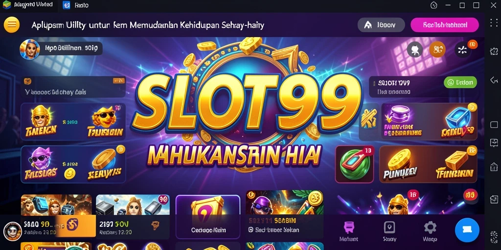 Tampilan utama SLOT99 dengan fitur pengingat yang sederhana dan efektif.