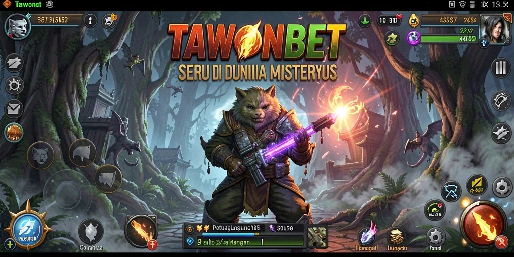 Screenshot gameplay TAWONBET menampilkan aksi seru di dunia petualangan.