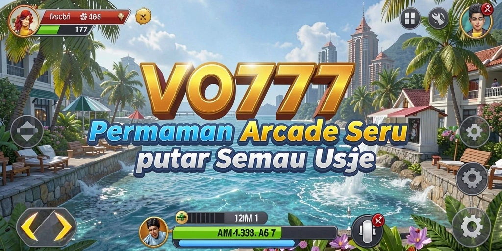 Tampilan gameplay arcade yang penuh warna dan seru.