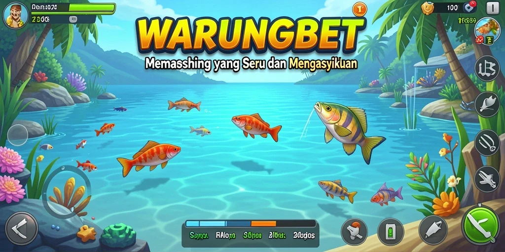 Tampilan gameplay menarik dengan berbagai lokasi memancing yang menakjubkan.